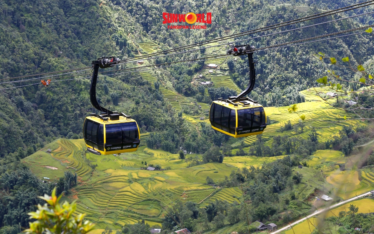 Ga cáp treo Sun World Fansipan Legend mất khoảng 15-20 phút đưa du khách đến ga Fansipan 