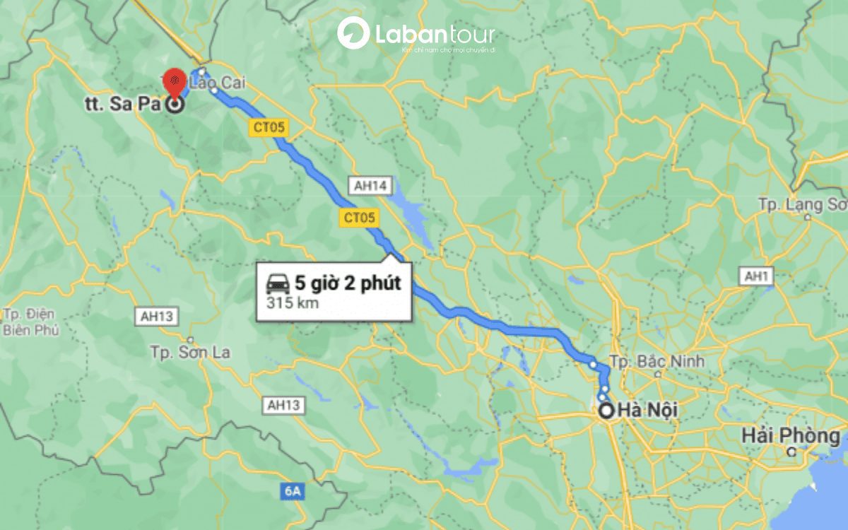 từ hà nội đến sapa bao nhiêu km